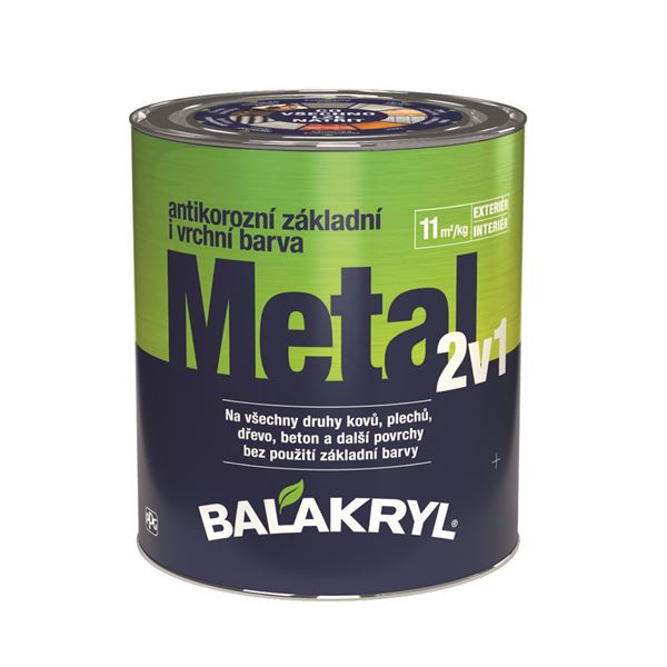 Farba Balakryl 2v1 METAL 9005 čierna 0,7 kg