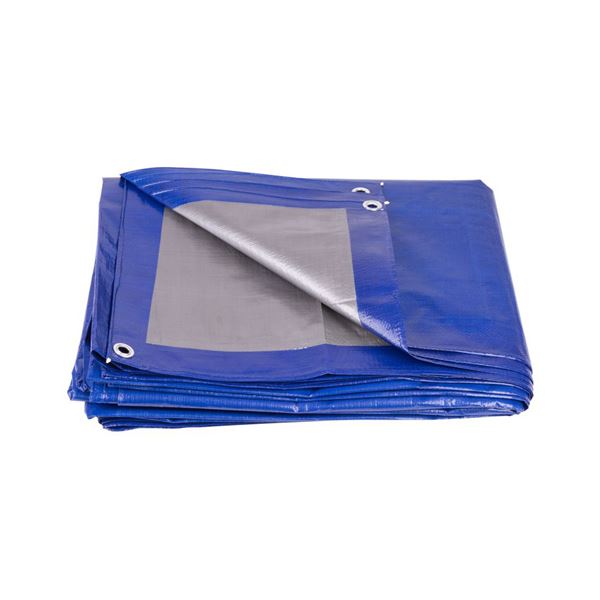 Zakrývacia plachta Tarpaulin Standard 5 x 8m, 140 g/m², modrá s okami