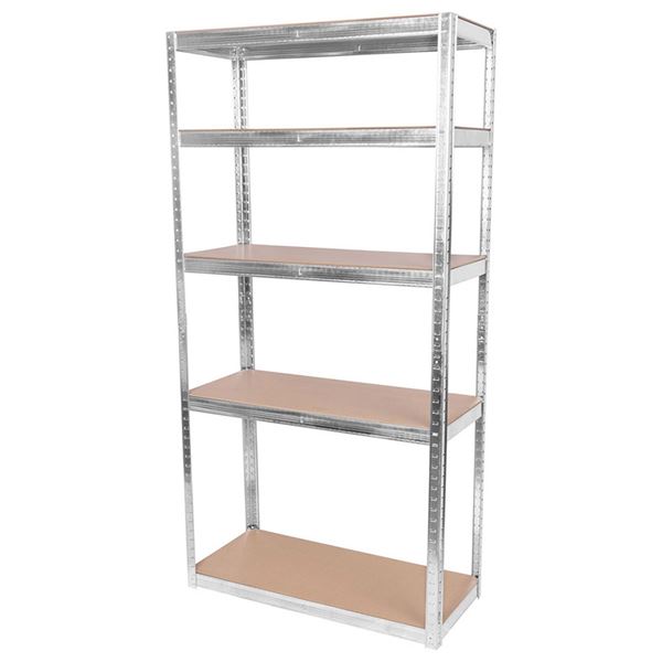 Regál Racks RAT40 MS, kovový, 5 políc MDF, 1800 x 900 x 400 mm, max. 175 kg/polica