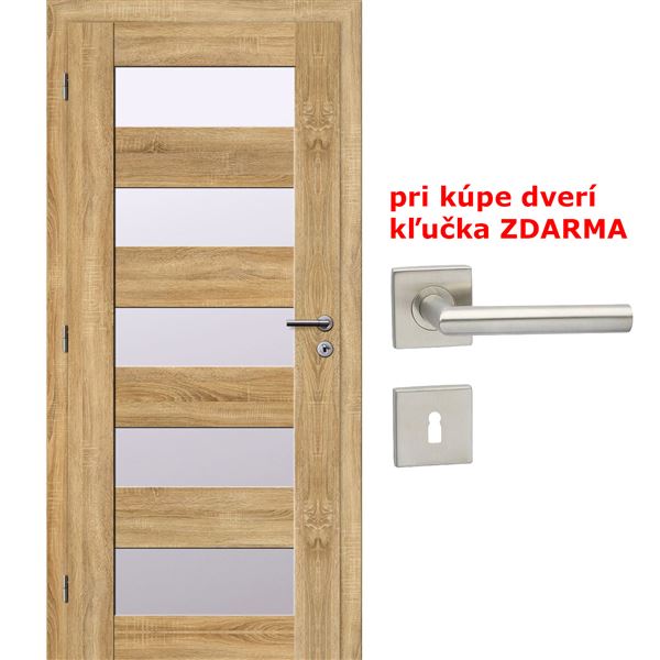 Interiérové rámové dvere Solodoor Türen 40, 80 ľavé, dub sonoma
